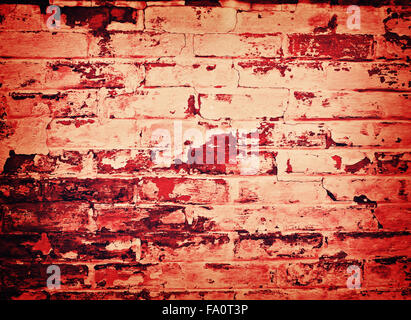 Red simple brick masonry background with lined texture Stock Photo - Alamy