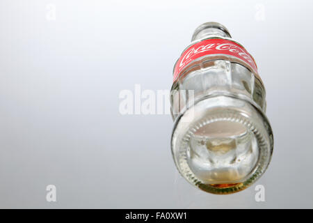 KUALA LUMPUR, MALAYSIA - june 6TH, 2015.empty coca cola empty bottle Stock Photo