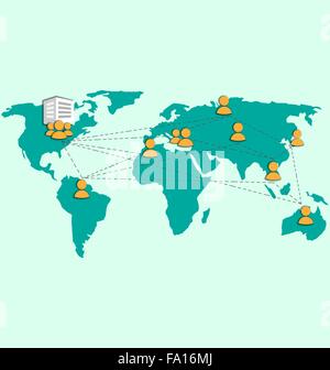 Outsourcing image Stock Vector