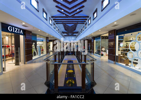 KONAKLI, TURKEY - JULY 10, 2015: Interior of a large and popular among tourists shopping center on the Anatolian coast. Stock Photo