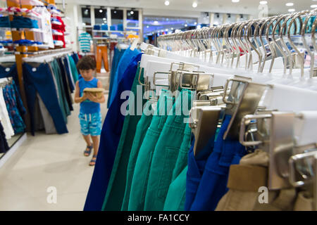 Shopping in the shop LC Waikiki. LC Waikiki - the largest Turkish company retailer of children's and teen clothing. Stock Photo