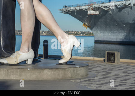 Unconditional Surrender Statue close-up. San Diego, California, USA. Stock Photo