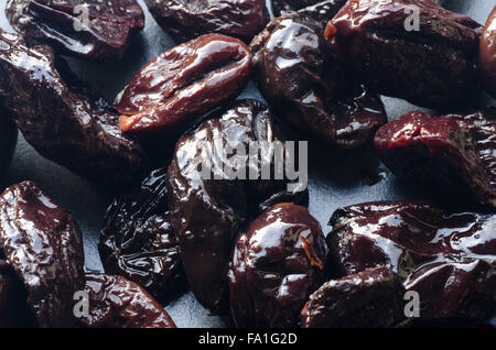 closeup to dried apple plums Stock Photo