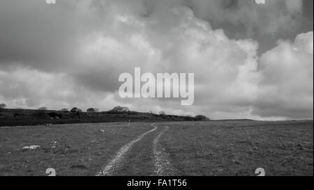 A scenic photograph caught on a cloudy day above Burton in Kendal, UK Stock Photo