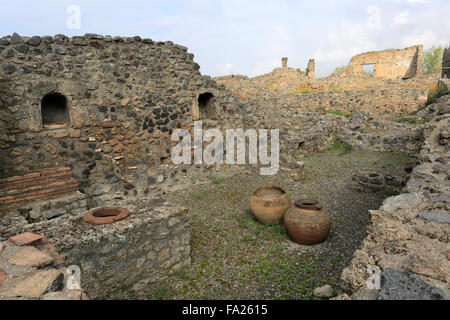 The Temple of Apollo, Pompeii, the Roman city buried in lava near Naples city, UNESCO World Heritage List 1997, Campania region, Stock Photo