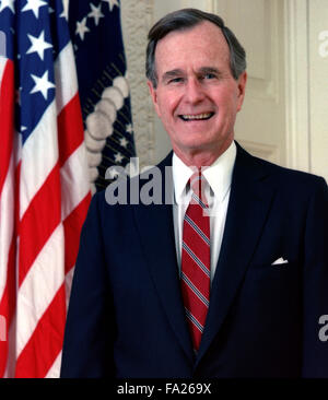 George Herbert Walker Bush (born June 12, 1924) American politician who served as the 41st President of the United States from 1989 to 1993 Stock Photo