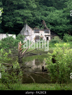 An abandoned cottage at Broseley, Ironbridge, Shropshire, England, UK Stock Photo