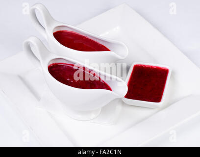 Strawberry jam jar Stock Photo