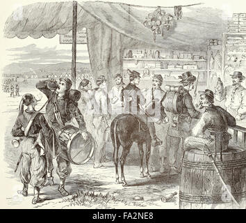 A Sutler's Store - Harper's Ferry, Virginia  1862, USA Civil War Stock Photo