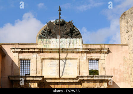 the facade of Regio Arsenale ,Cagliari, Sardinia, Italy Stock Photo