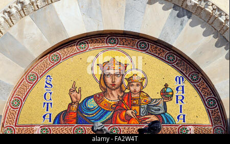 Mosaic at the cathedral of Cagliari (Church Santa Maria di Castello) Cagliari, Sardinia, Italy, Europe Stock Photo