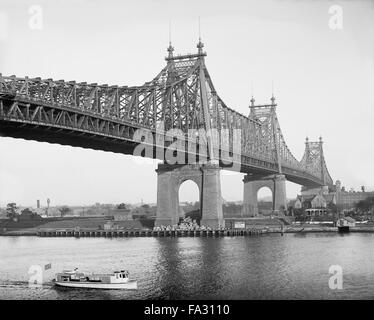 Blackwell's Island Bridge, New York City, USA, circa 1910 Stock Photo