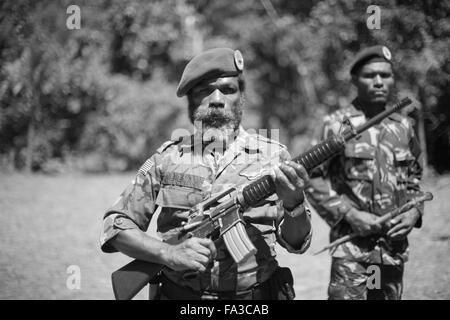 West Papua. 29th May, 2015. An OPM soldier poses during an military drill © Rohan Radheya/ZUMA Wire/Alamy Live News Stock Photo