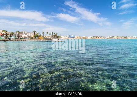 mediterranean sea and coastline in Porto Cesareo, Italy. Stock Photo