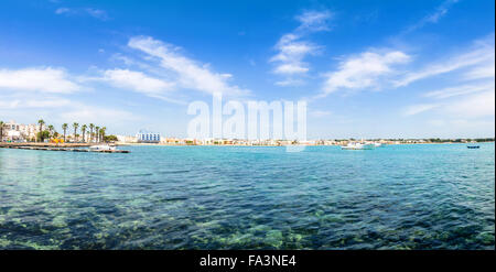 mediterranean sea and coastline in Porto Cesareo, Italy. Stock Photo