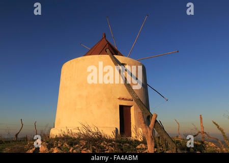 Traditional windmill, Vejer de la Frontera, Cadiz Province, Spain Stock Photo