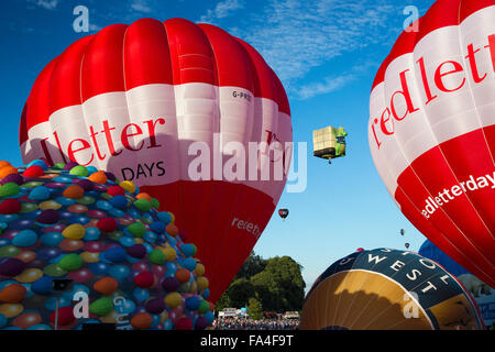 Hot air balloons at the Bristol International Hot Air Balloon Fiesta 2015 Stock Photo