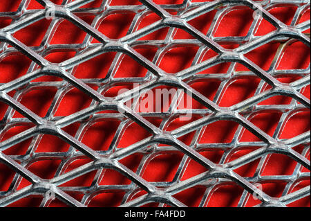 Macro detail of soft alloy, small mesh material. Stock Photo