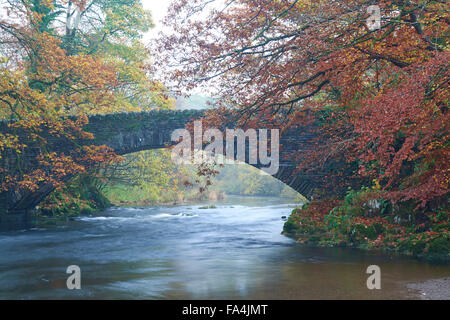 Clappersgate Bridge - River Brathay - Ambleside, England, UK Stock Photo