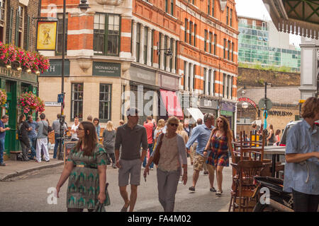 A view of the busy Borough Market area in Southwark,London Stock Photo