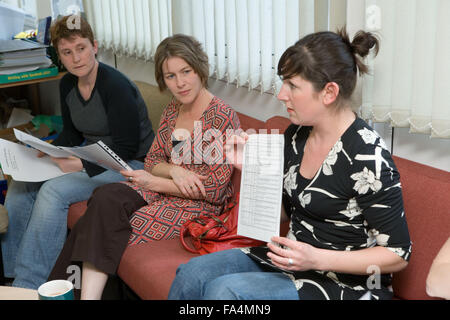 Teachers in a primary school staff meeting, Stock Photo