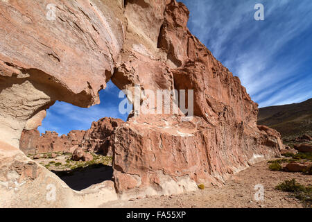 Eroded Rock, Valle de las Rocas, rocky valley, Uyuni, Altiplano, border triangle, Bolivia, Argentina, Chile Stock Photo