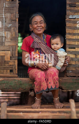 Kreung minority traditional healer | Ratanakiri Province, Cambodia Stock Photo