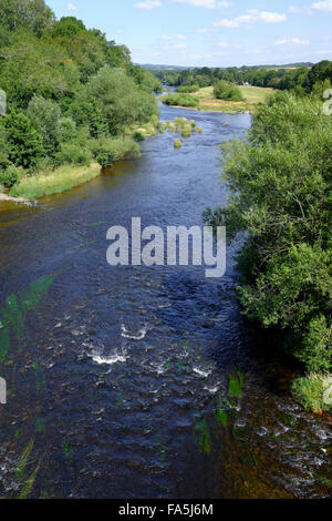 The river Wye near Hay on Wye, Powys, Wales. Stock Photo
