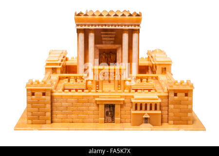 part of Herod's temple isolated on a white background Stock Photo