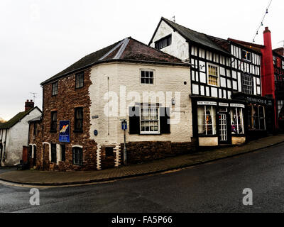 The 16th century Old Bakery and Old Post Office at Bromyard, a town in Herefordshire, England Stock Photo