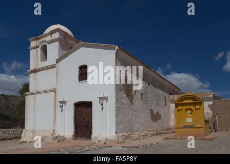 Photograph of a small church on route 40 in the Northwest of Argentina. Stock Photo