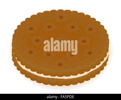 crispy biscuit cookie vector illustration isolated on gray background Stock Vector