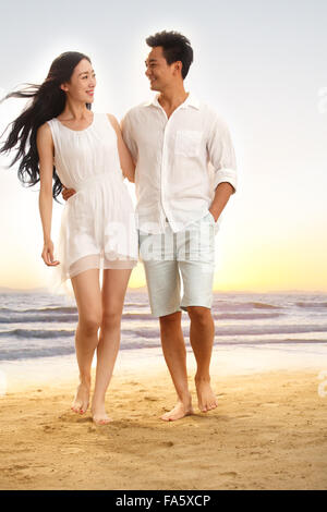 Couple on beach Stock Photo