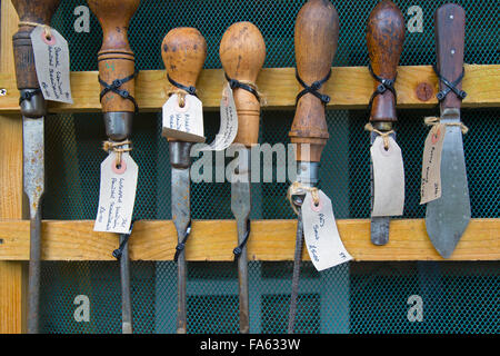 Vintage tools for sale Stock Photo