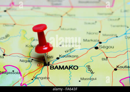 Bamako Pinned On A Map Of Africa Fa643f 