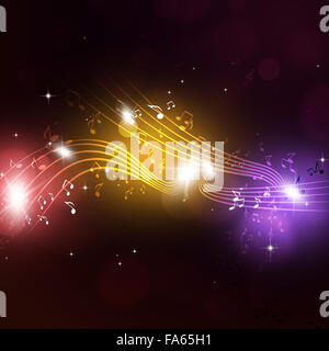 party music notes multicolor background for happy events Stock Photo