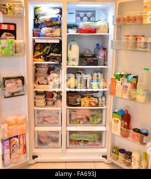 A Well Stocked Fridge Stock Photo