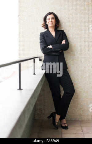 Brazilian actress Fernanda Torres during an interview. Stock Photo