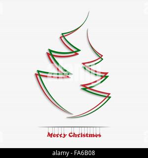Merry christmas and happy New Year's tree Stock Vector