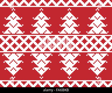 Merry Christmas seamless embroidered pattern for your design Stock Vector