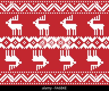 Merry Christmas seamless embroidered pattern for your design Stock Vector