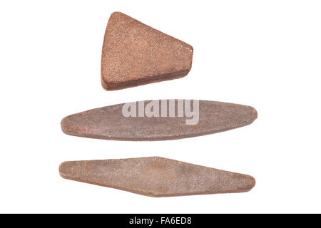Whetstones isolated on white background Stock Photo