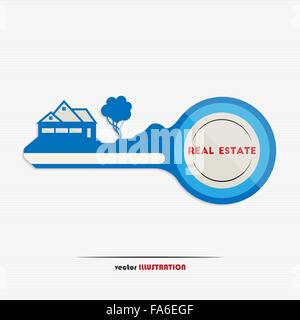 Vector illustration of an abstract real estate icon for your design Stock Vector