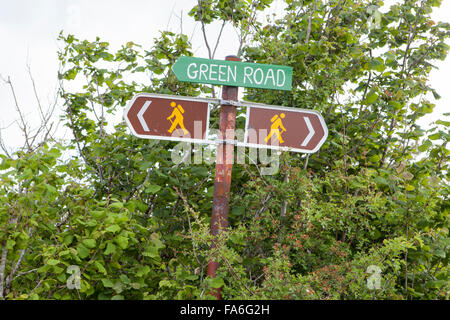 The Green Road at Mullaghmore Crossroads - the Burren, Ireland Stock Photo