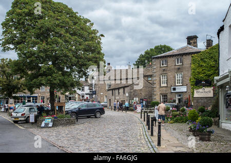 Grassington Village Centre in the Craven District of the Yorkshire Dales National Park, North of England Stock Photo
