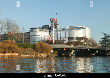 The European Court of Justice ( ECJ )building, Strasbourg Alsace France Europe Stock Photo