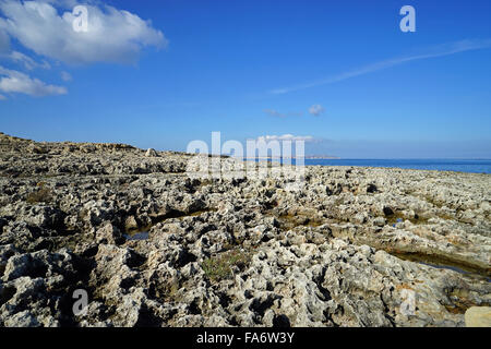Viewpoint in Qawra, Buġibba, St Pauls Bay Area of Malta Stock Photo