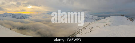 View from Kasprowy Wierch above the clouds Stock Photo