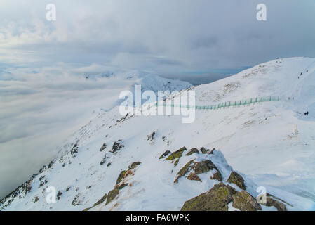 View from Kasprowy Wierch above the clouds Stock Photo