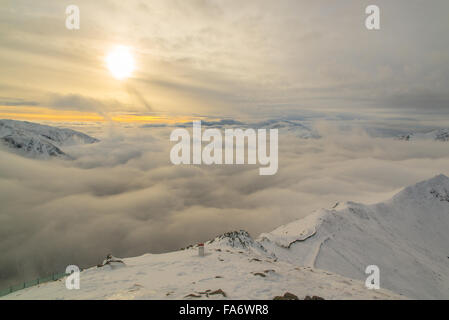 View from Kasprowy Wierch above the clouds Stock Photo